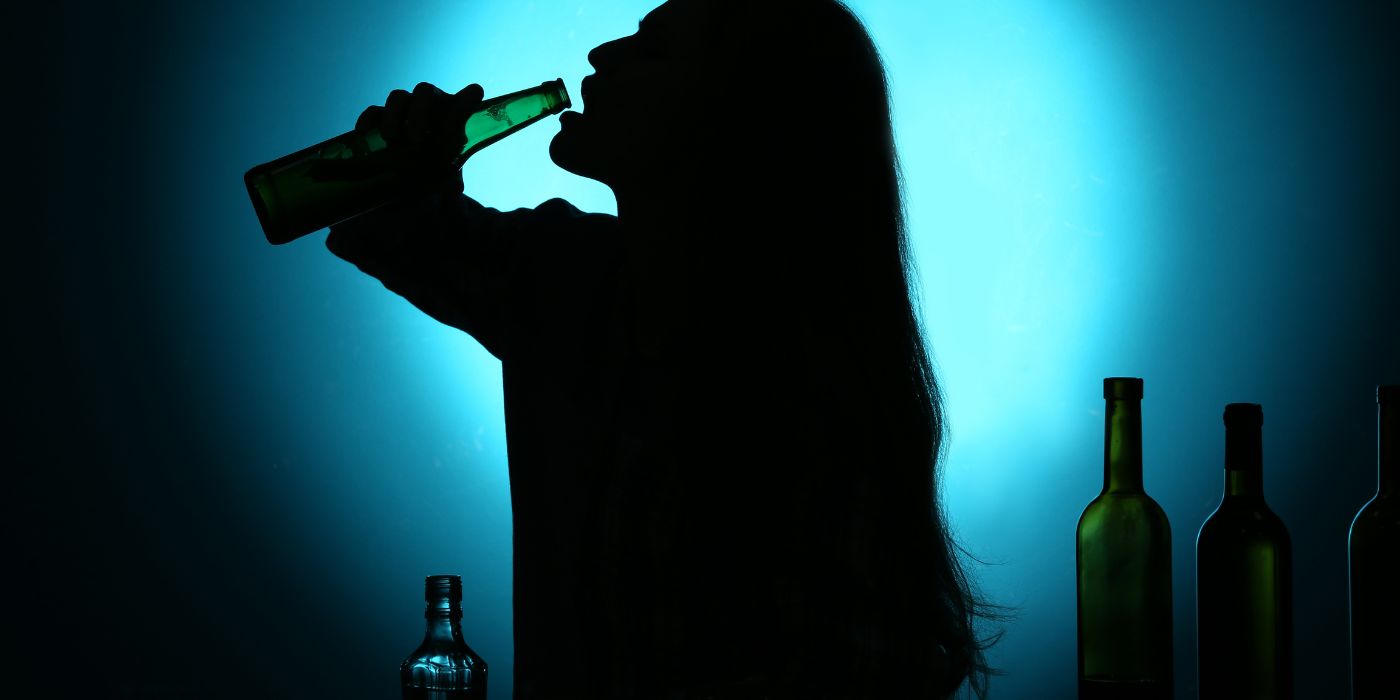 person drinking beer