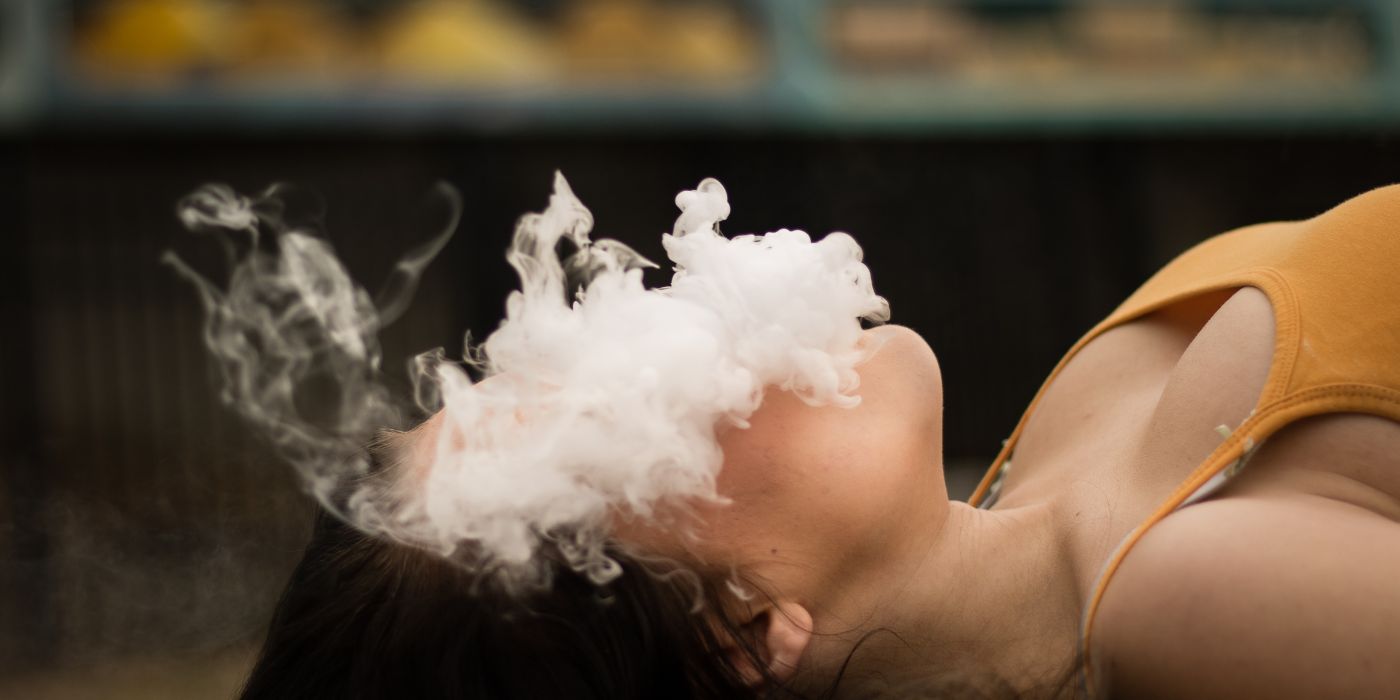 woman smoking