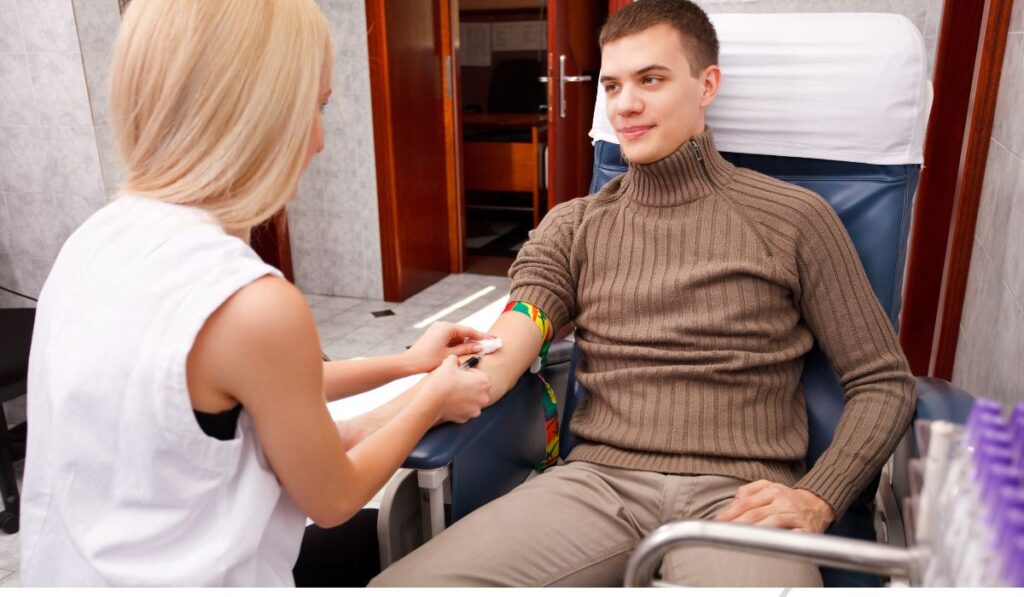 man taking a drug test for paroxetine