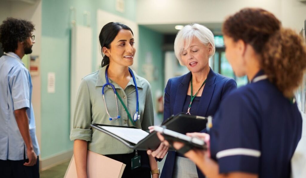 people working together in rehab facilities